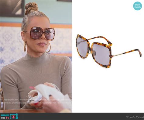 khloe kardashian sunglasses fendi|khloe kardashian sunglasses.